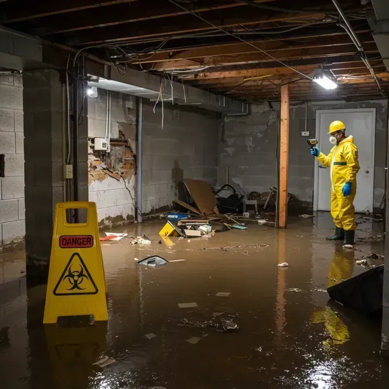 Flooded Basement Electrical Hazard in Winnsboro, TX Property